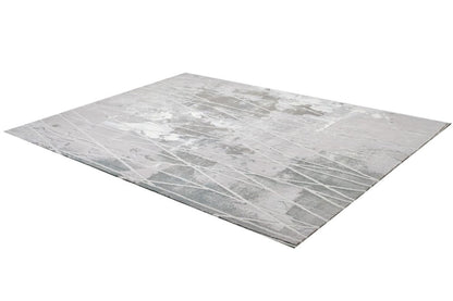 7' X 10' Blue And Gray Abstract Washable Area Rug