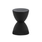 17" Black Heavy Duty Plastic Hourglass Outdoor Side Table