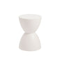 12" White Heavy Duty Plastic Hourglass Indoor Outdoor Side Table