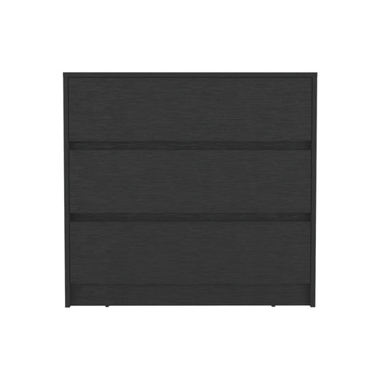 33" Black Three Drawer Dresser