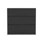 33" Black Three Drawer Dresser