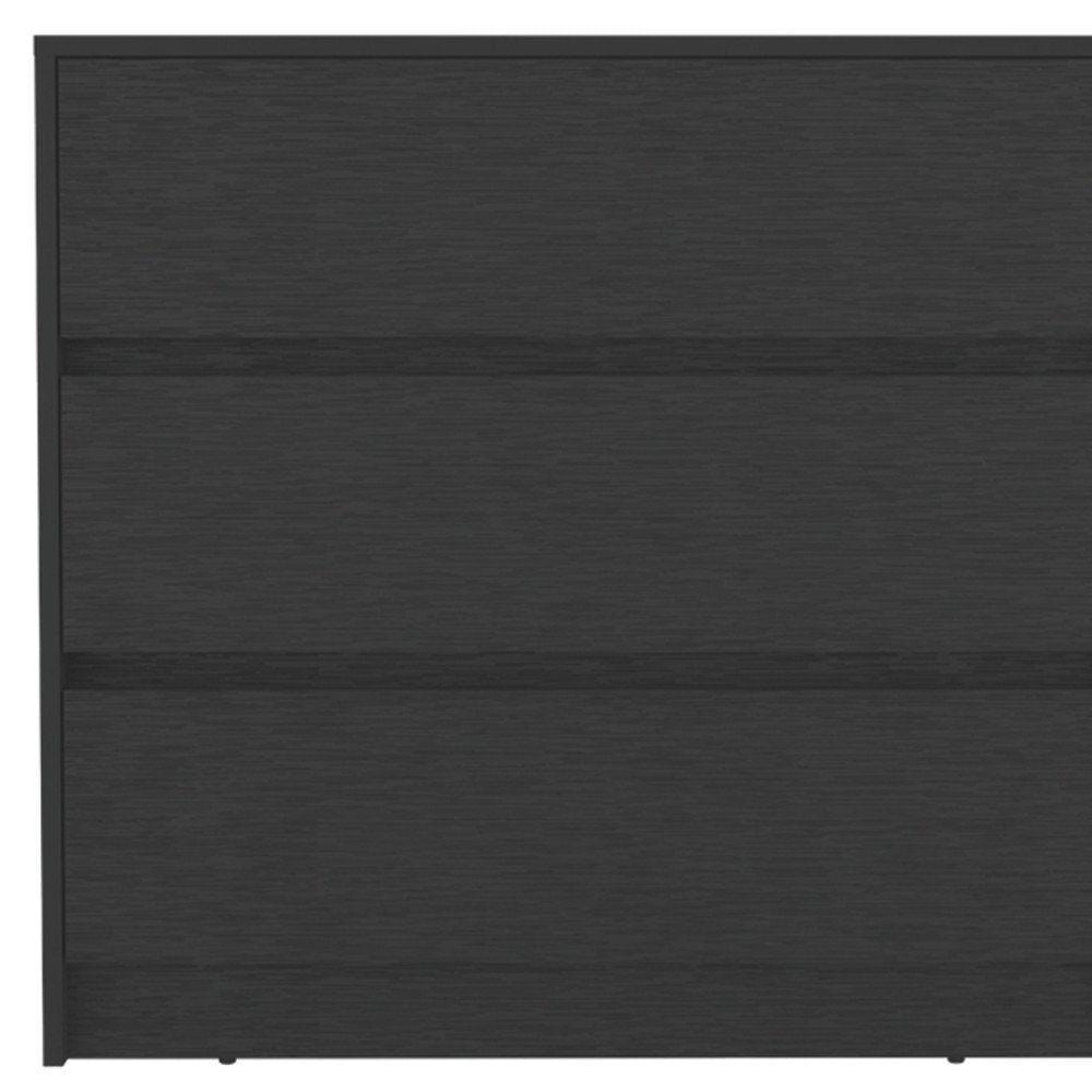 33" Black Wood Three Drawer Dresser