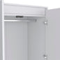 32" White Two Drawer Combo Dresser