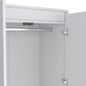 71" White Wood Two Door Two Drawer Combo Dresser