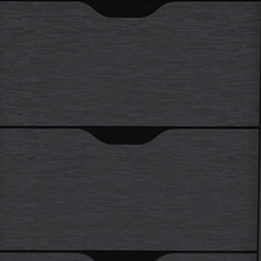 18" Black Wood Five Drawer Dresser