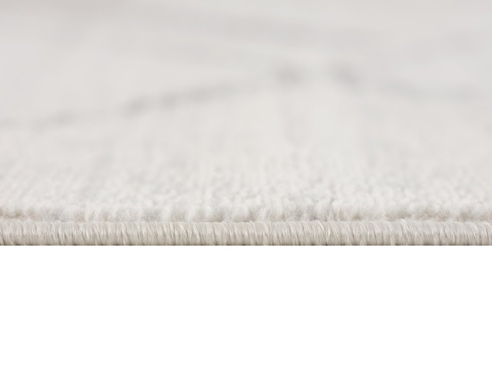 8' Beige and Gray Abstract Distressed Round Rug