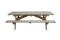 94" Natural Solid Wood Outdoor Picnic Table