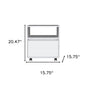 20" White Wood One Drawer Nightstand