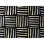 2' X 3' Black and Off White Abstract Machine Tufted Area Rug