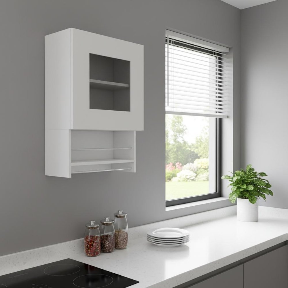 20" White Wall mounted Accent Cabinet With One Shelf