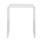 18" Clear Heavy Duty Plastic And Acrylic Square End Table