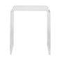 18" Clear Heavy Duty Plastic And Acrylic Square End Table