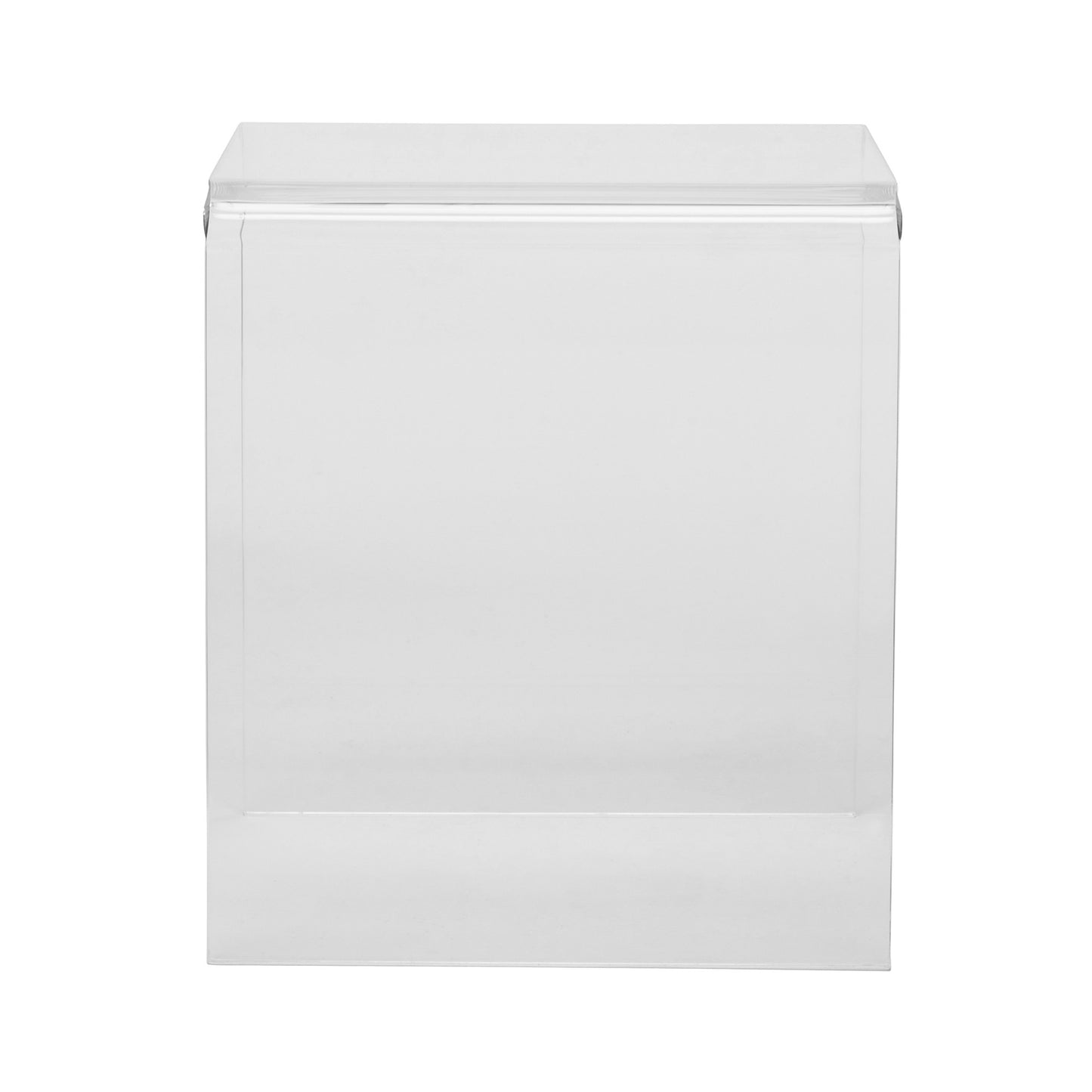 18" Clear Heavy Duty Plastic And Acrylic Square End Table