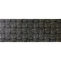 6' Black and Off White Abstract Machine Tufted Washable Runner Rug With UV Protection