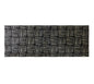 6' Black and Off White Abstract Machine Tufted Washable Runner Rug With UV Protection