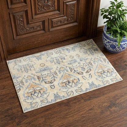 2' X 3' Gray Moroccan Machine Tufted Area Rug With UV Protection