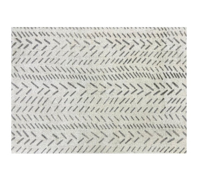 2' X 3' Taupe Abstract Machine Tufted Area Rug With UV Protection