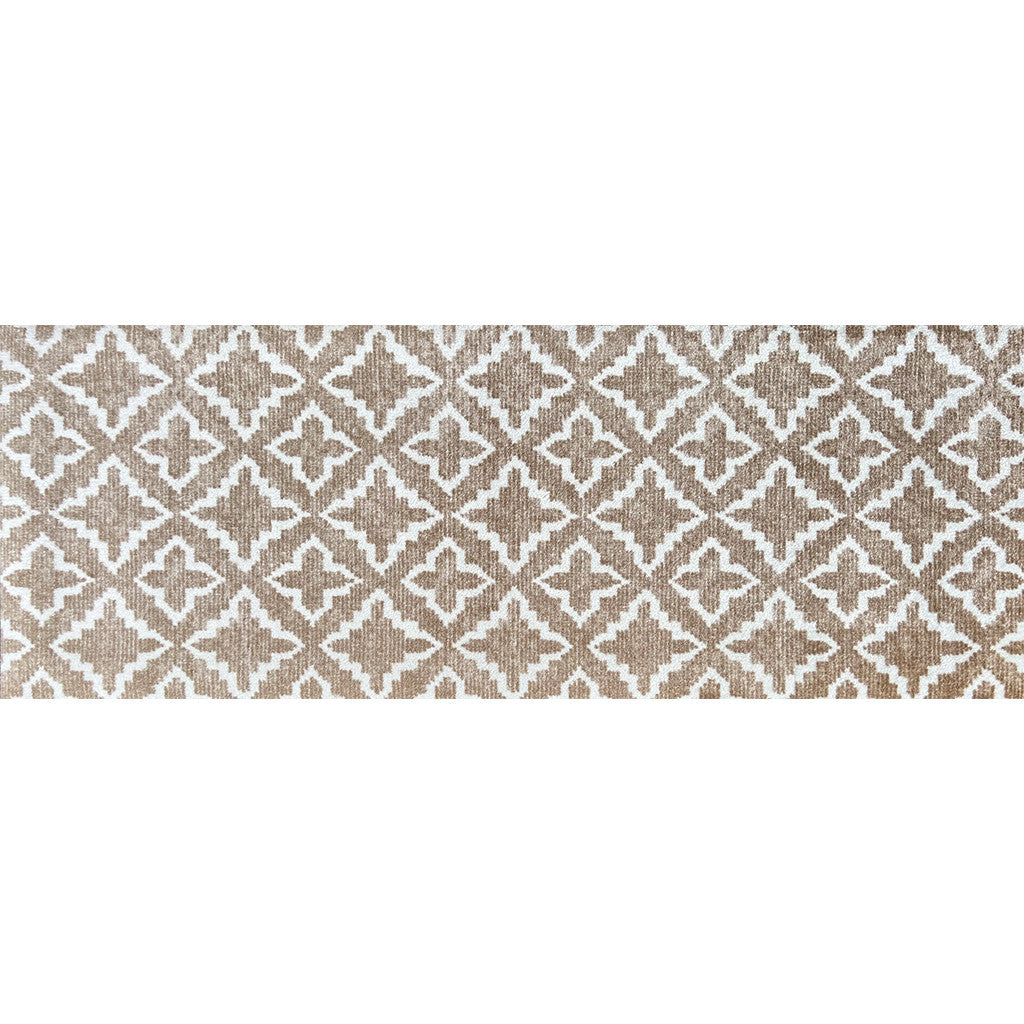 2' X 6' Sand Moroccan Machine Tufted Runner Rug With UV Protection