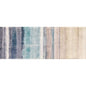 2' X 6' Turquoise Ombre Machine Washable Runner Rug With UV Protection