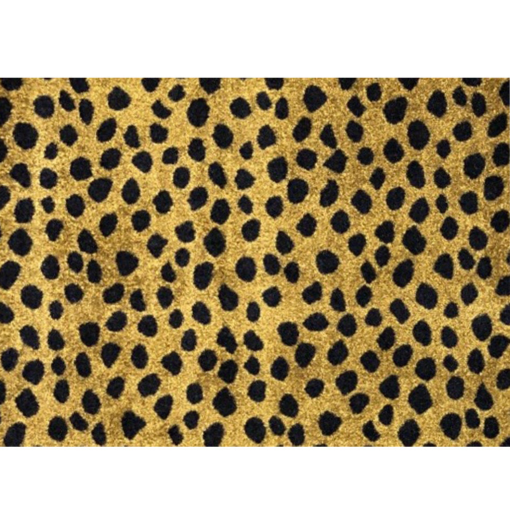 2' X 3' Bronze Leopard Print Washable Area Rug With UV Protection