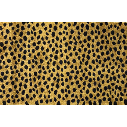 2' X 4' Bronze Leopard Print Washable Area Rug With UV Protection