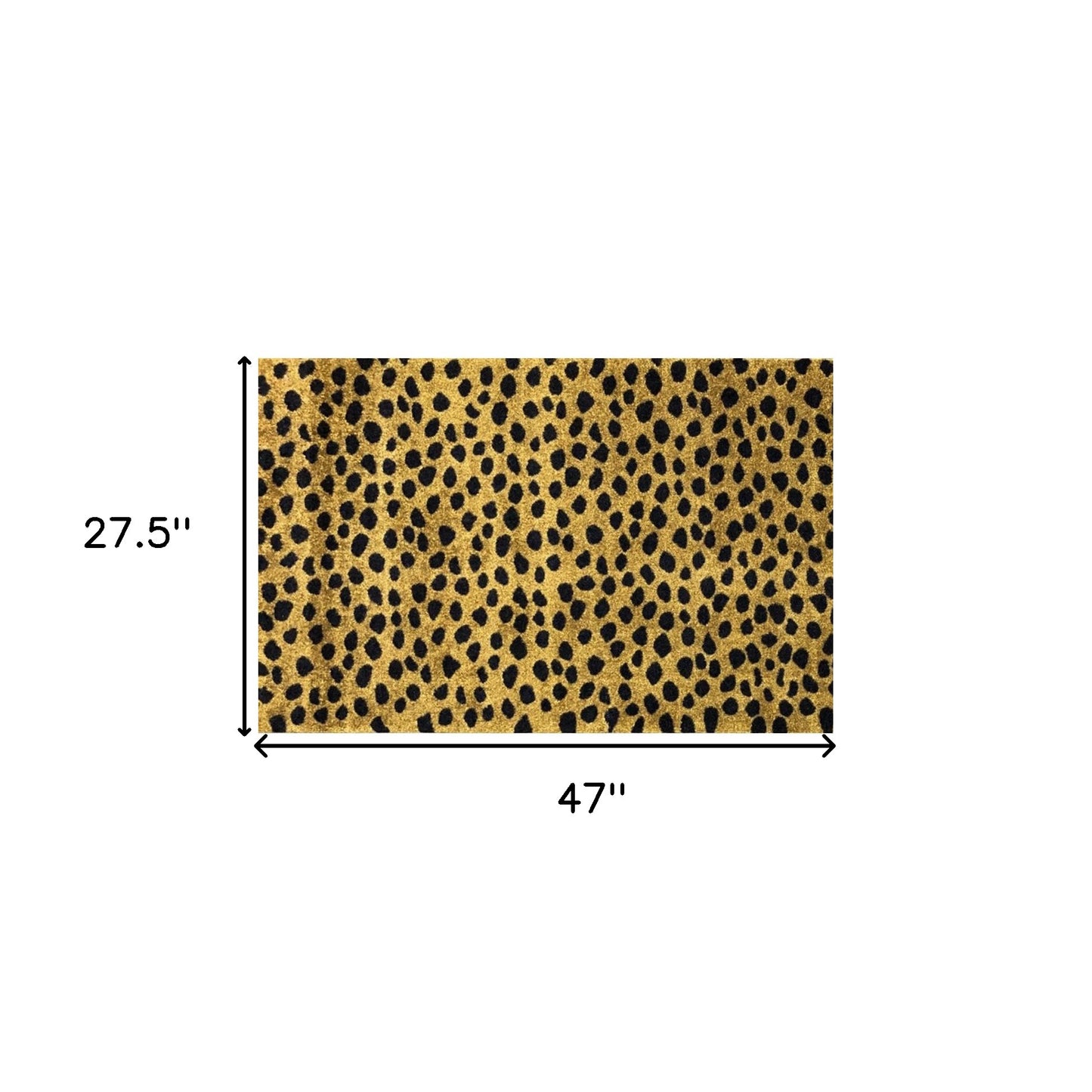 2' X 4' Bronze Leopard Print Washable Area Rug With UV Protection