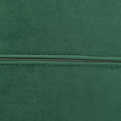 66" Green and Silver Velvet Lounge Chair