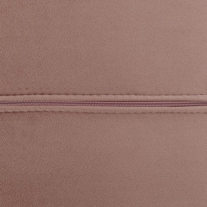 66" Rose and Silver Velvet Lounge Chair