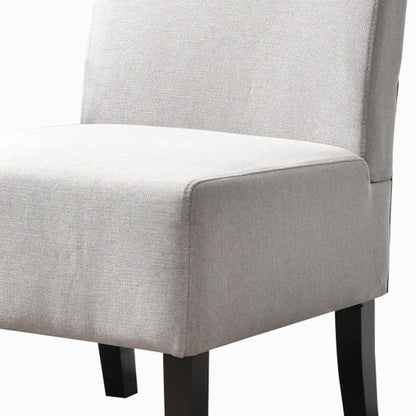 23" Gray and Black Upholstered Slipper Chair