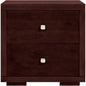 19" Black Two Drawer Nightstand