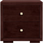 19" Espresso Solid and Manufactured Wood Two Drawer Nightstand