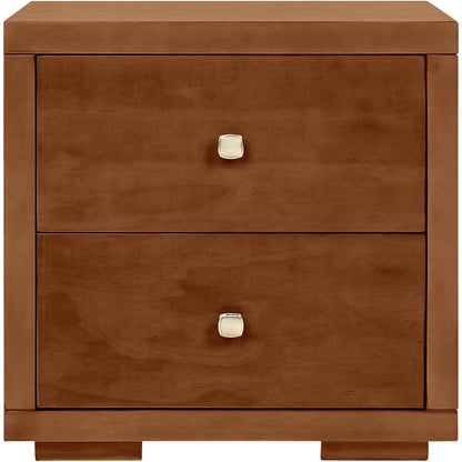 19" Black Two Drawer Nightstand