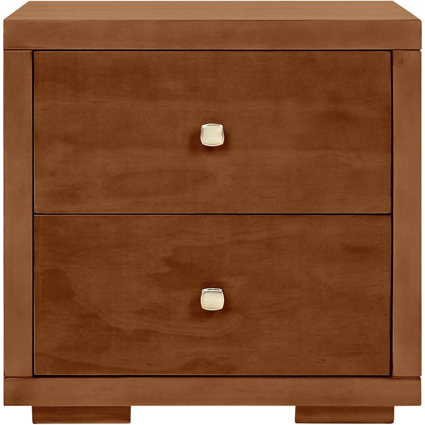 19" Black Two Drawer Nightstand