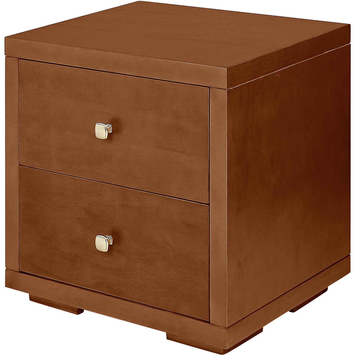 19" Black Two Drawer Nightstand