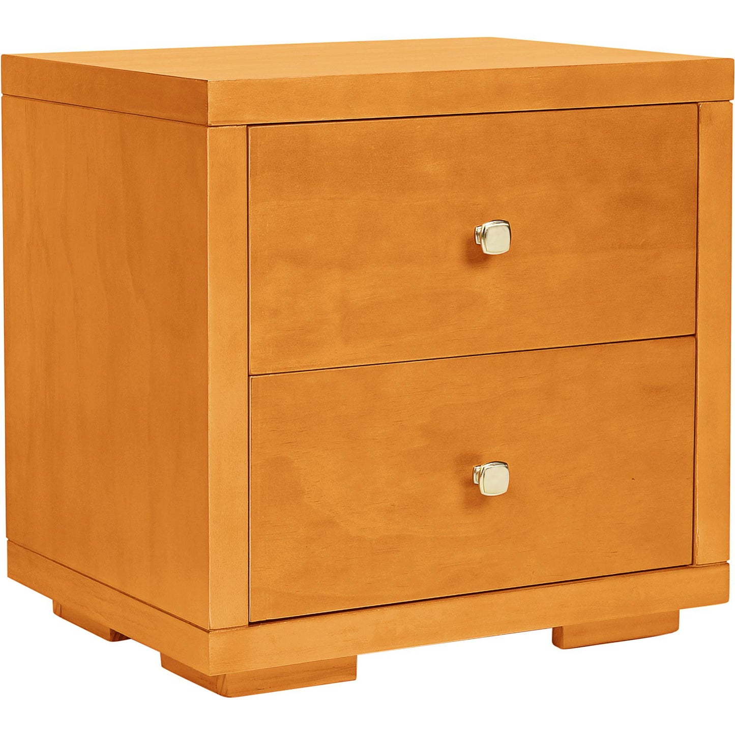 19" Black Two Drawer Nightstand