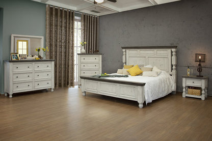 27" Ivory Solid Wood One Drawer Nightstand