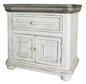 27" Ivory Solid Wood One Drawer Nightstand