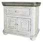 27" Ivory Solid Wood One Drawer Nightstand