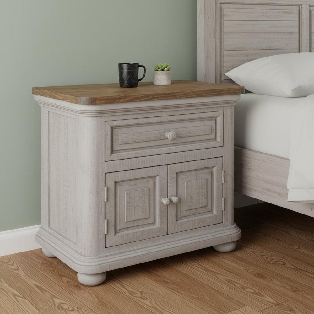 27" Gray One Drawer Nightstand