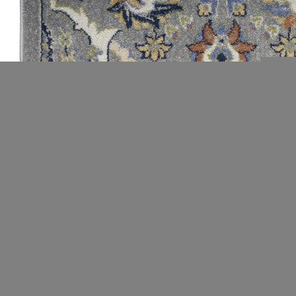 8' X 10' Green and Ivory Floral Power Loom Area Rug