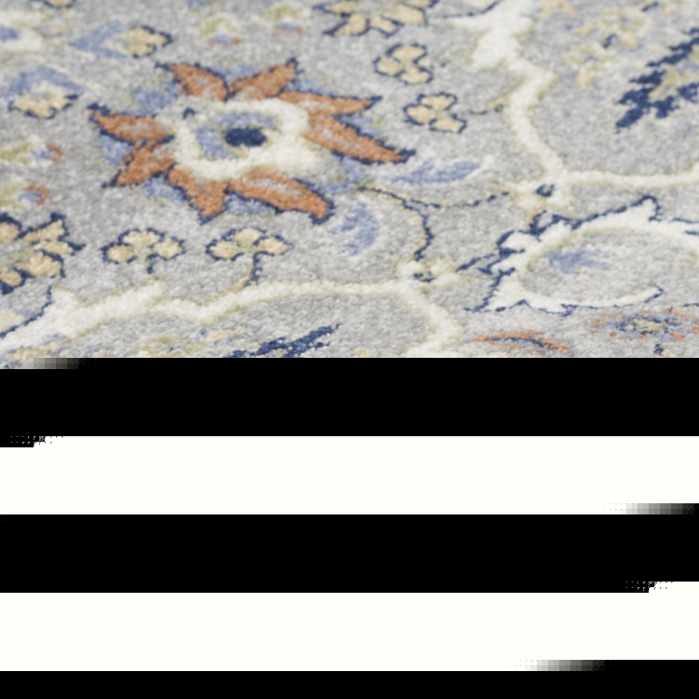 8' X 10' Green and Ivory Floral Power Loom Area Rug