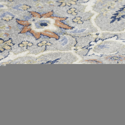 8' X 10' Green and Ivory Floral Power Loom Area Rug
