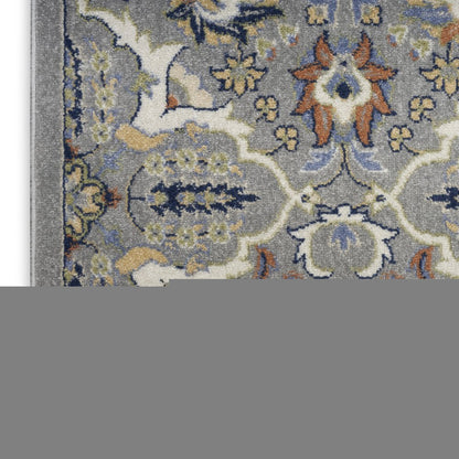 8' X 10' Green and Ivory Floral Power Loom Area Rug
