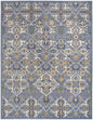 8' X 10' Green and Ivory Floral Power Loom Area Rug