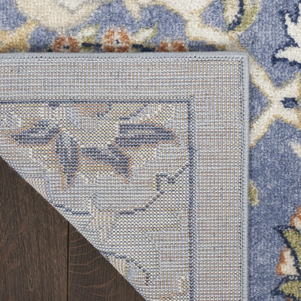 8' X 10' Green and Ivory Floral Power Loom Area Rug