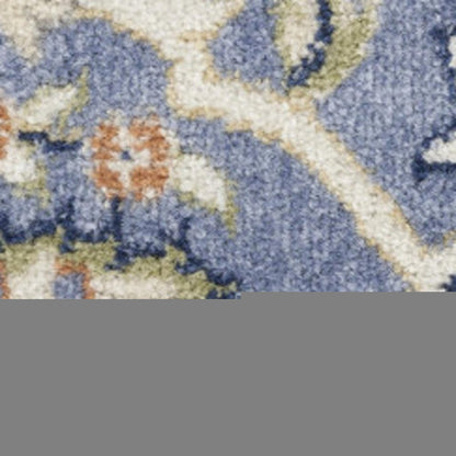 6' X 9' Green and Ivory Floral Power Loom Area Rug