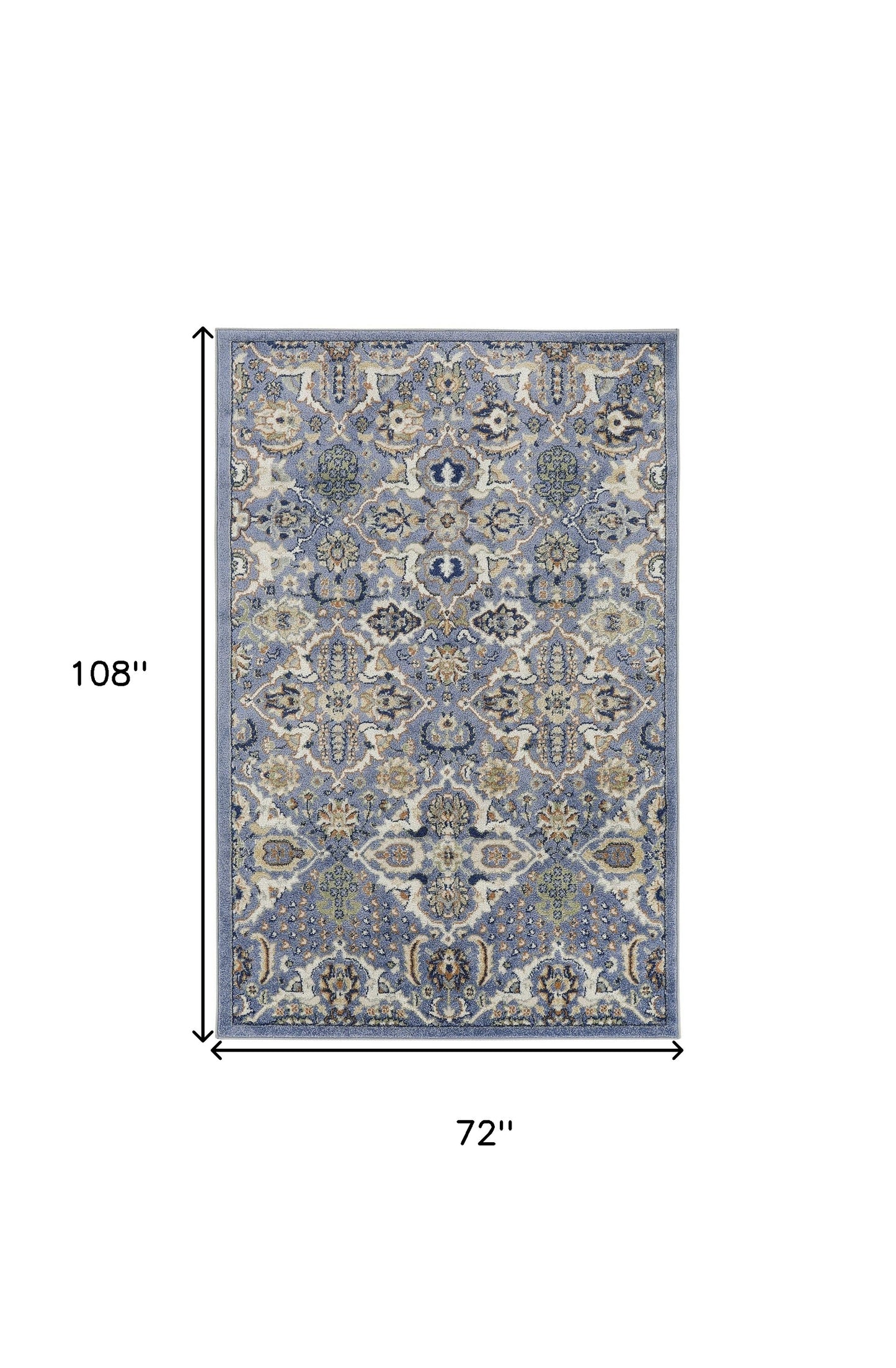 6' X 9' Green and Ivory Floral Power Loom Area Rug