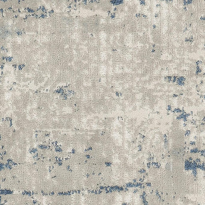 3' X 5' Blue and Gray Abstract Power Loom Area Rug