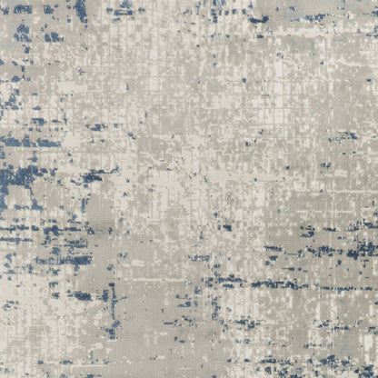 8' X 10' Blue and Gray Abstract Power Loom Area Rug