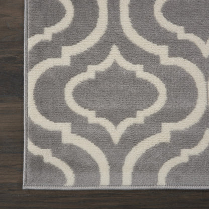 2' X 4' Gray Moroccan Power Loom Area Rug